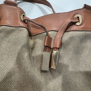 Michael Kors Brown and Tan Shoulder Bag